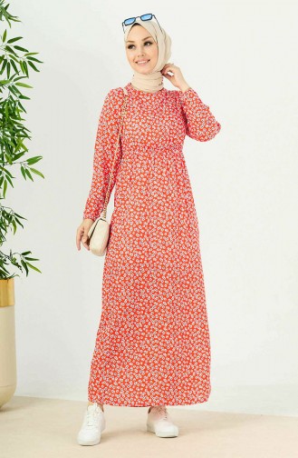 Robe à Motifs 10374-01 Rouge 10374-01