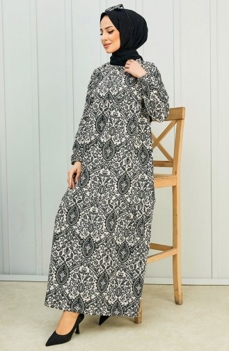 Patterned Dress 10380-01 Black 10380-01