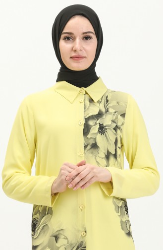 Dijital Baskılı Tunik 0044-05 Sarı