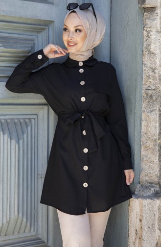 Buttoned Tunic 10763-02 Black 10763-02