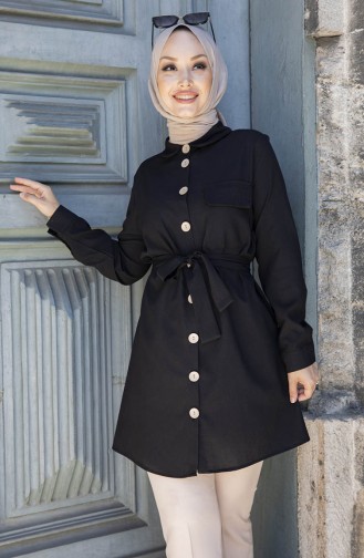 Buttoned Tunic 10763-02 Black 10763-02