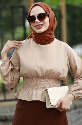 Gimped Tunic 10797-01 Beige 10797-01
