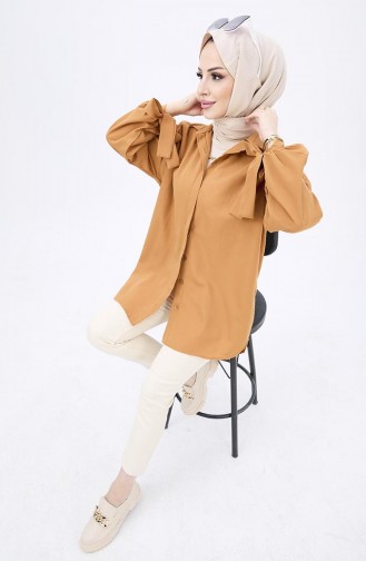 Buttoned Shirt Tunic 10811-07 Tan 10811-07