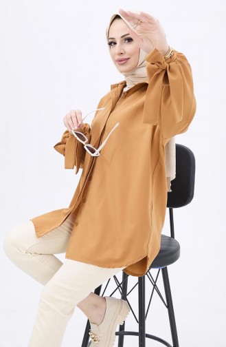 Buttoned Shirt Tunic 10811-07 Tan 10811-07