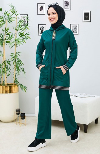 Tunika-Hose mit Reißverschluss Zweier-Set 11021-05 Smaragdgrün 11021-05