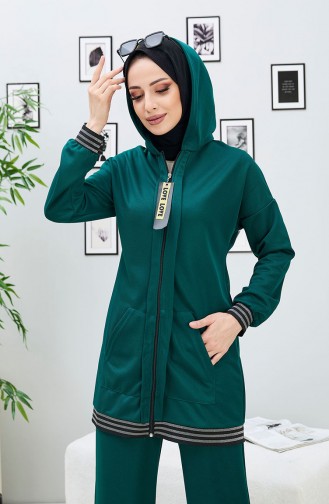 Tunika-Hose mit Reißverschluss Zweier-Set 11021-05 Smaragdgrün 11021-05