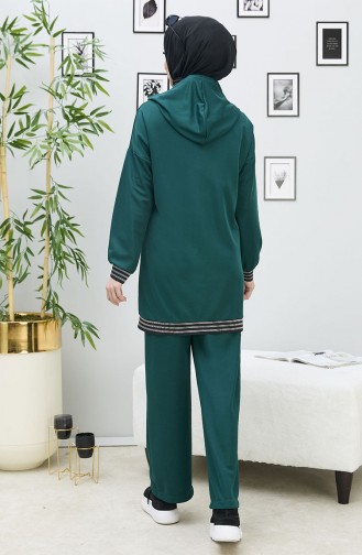 Tunika-Hose mit Reißverschluss Zweier-Set 11021-05 Smaragdgrün 11021-05