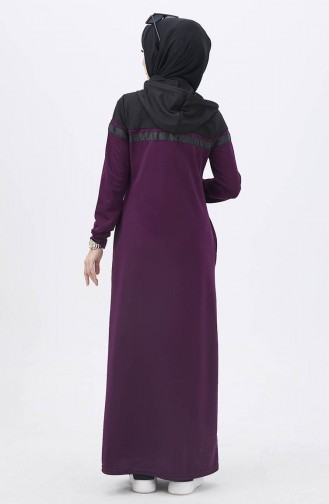 Long Sports Abaya 11050-04 Purple 11050-04