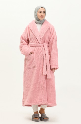 Oyya Welsoft Kışlık Uzun Sabahlık 238484-01 Pudra