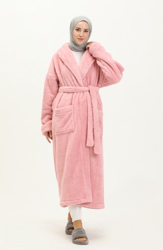 Oyya Welsoft Kışlık Uzun Sabahlık 238484-01 Pudra