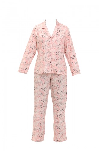 Special Design Pyjama Set 1018-10 Powder Pink Black 1018-10