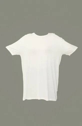 Pamuklu Tshirt 3020-01 Ekru