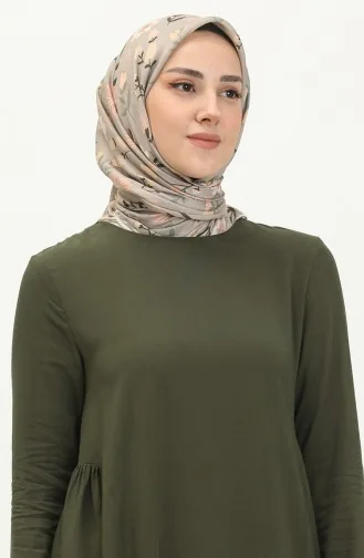 Sefamerve Pamuklu Hamile Elbisesi 238147-03 Haki