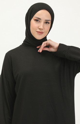 Zwei-Garn-Sport-Tunika 2547A-03 Schwarz 2547A-03