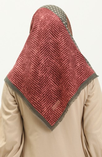 Karaca Yünlü Eşarp 80995-01 Yeşil Bordo 80995-01