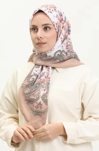 Karaca Yünlü Eşarp 80997-02 Vizon Beyaz