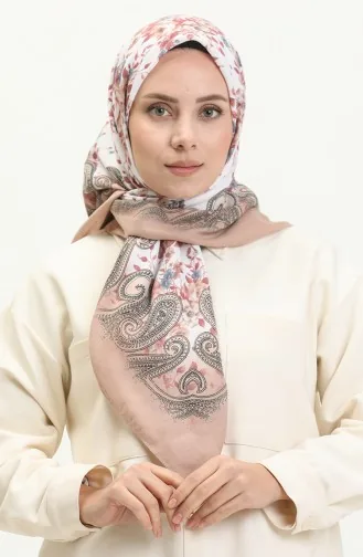 Karaca Yünlü Eşarp 80997-02 Vizon Beyaz