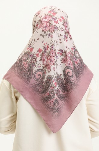 Karaca Yünlü Eşarp 80997-10 Mor Krem 80997-10