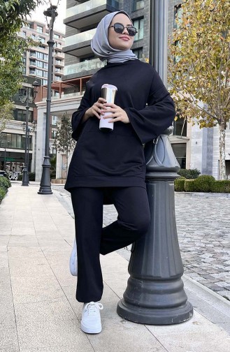 Tunika-Hose mit Taschen Zweier-Set 11054-03 Schwarz 11054-03