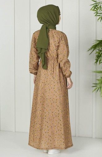 Gemustertes Kleid 11097-02 Nerz 11097-02