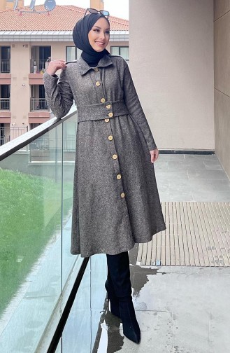 Buttoned Trench Coat 11104-02 Mink 11104-02