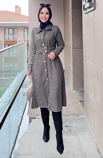 Buttoned Trench Coat 11104-02 Mink 11104-02