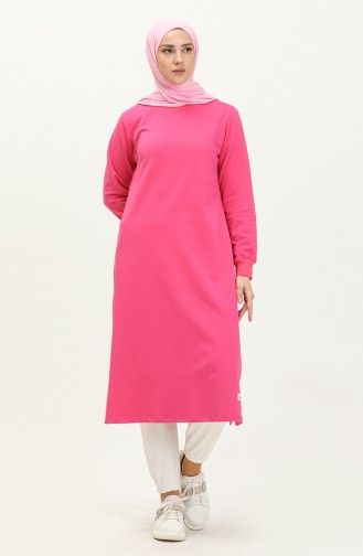 Uzun Tunik 1200-10 Şekerpembe