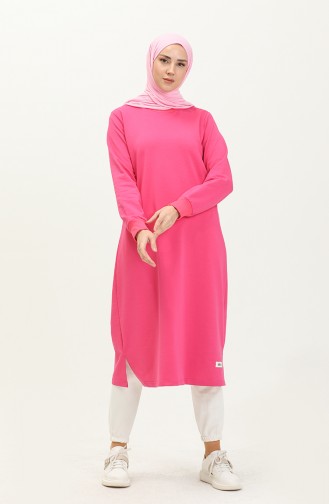 Uzun Tunik 1200-10 Şekerpembe