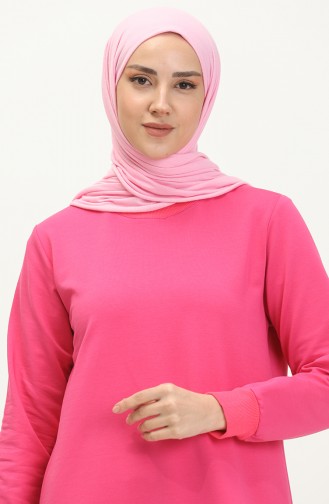 Uzun Tunik 1200-10 Şekerpembe