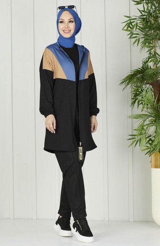 Ensemble Tunique Pantalon 11060-01 İndigo 11060-01