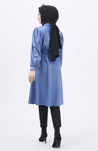 Kemerli Tunik 11115-01 İndigo