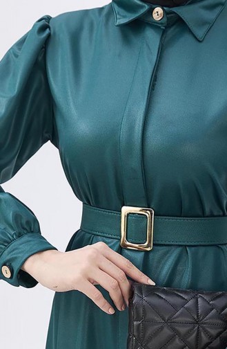 Kemerli Tunik 11115-03 Zümrüt Yeşili