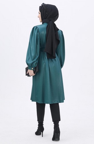 Kemerli Tunik 11115-03 Zümrüt Yeşili