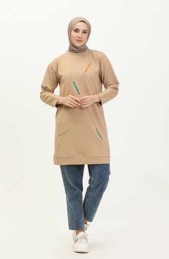 Two Yarn Long Sports Tunic 2628-01 Brown 2628-01