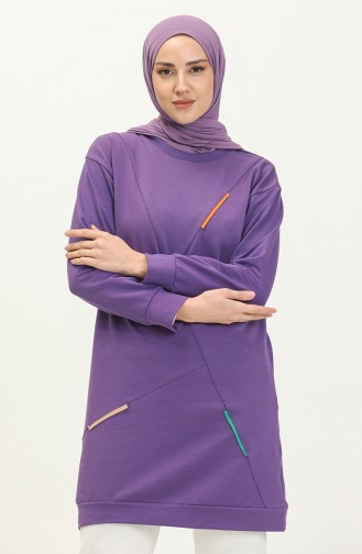 Two Yarn Long Sports Tunic 2628-02 Purple 2628-02