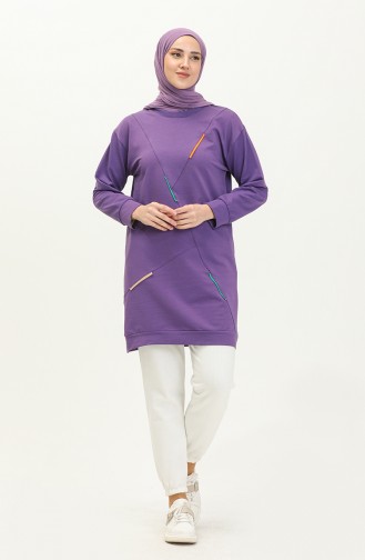 Two Yarn Long Sports Tunic 2628-02 Purple 2628-02