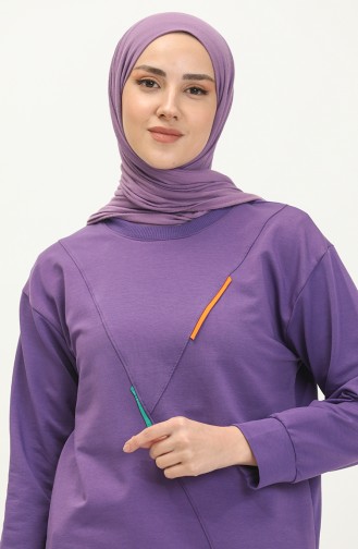 Two Yarn Long Sports Tunic 2628-02 Purple 2628-02
