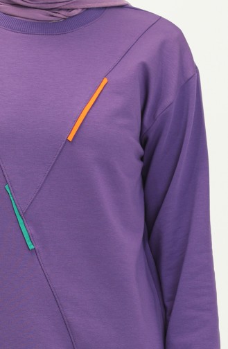 Two Yarn Long Sports Tunic 2628-02 Purple 2628-02