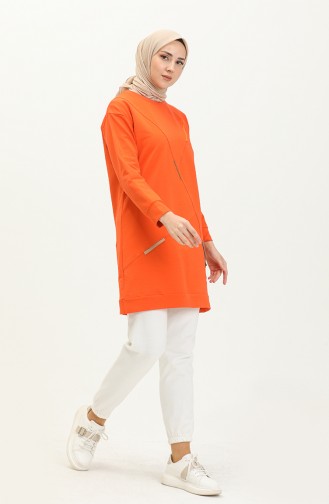 Two Yarn Long Sports Tunic 2628-04 Orange 2628-04