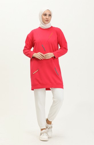 Two Yarn Long Sports Tunic 2628-06 Fuchsia 2628-06