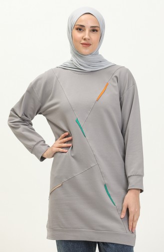 Zwei Garne Sport lange Tunika 2628-08 Grau 2628-08