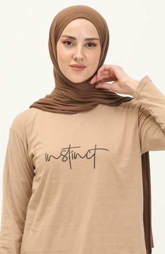 Basic Viscose Tunic 2757-01 Brown 2757-01