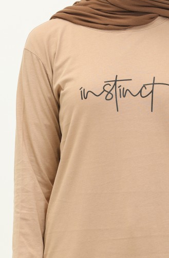 Basic Viscose Tunic 2757-01 Brown 2757-01