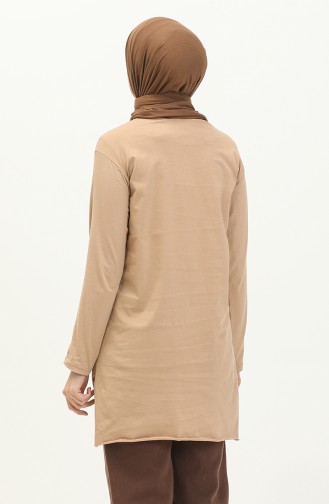 Basic Viscose Tunic 2757-01 Brown 2757-01