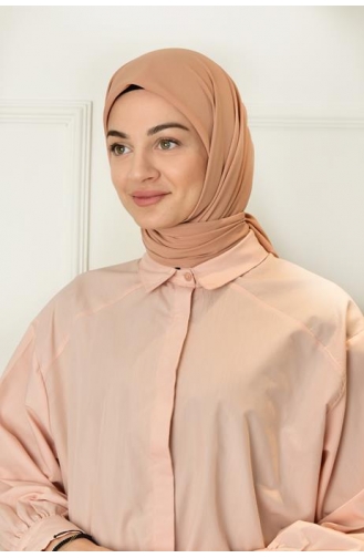 Krep Plus Düz Eşarp 000059-10 Soğan Kabuğu
