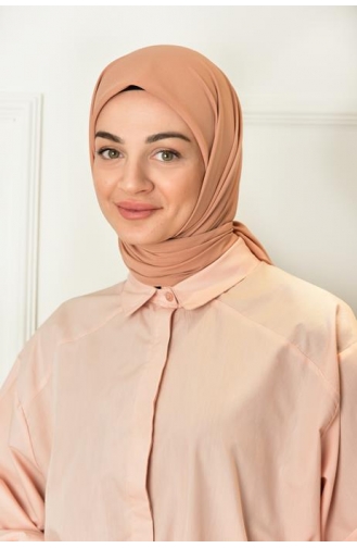Krep Plus Düz Eşarp 000059-10 Soğan Kabuğu