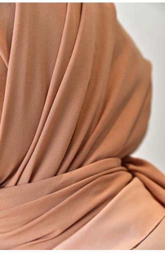 Krep Plus Düz Eşarp 000059-10 Soğan Kabuğu