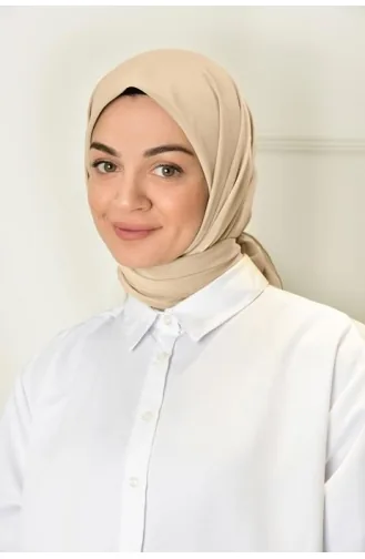 إيشارب كريب بلس سادة 000059-19 لون بيج رملي 000059-19