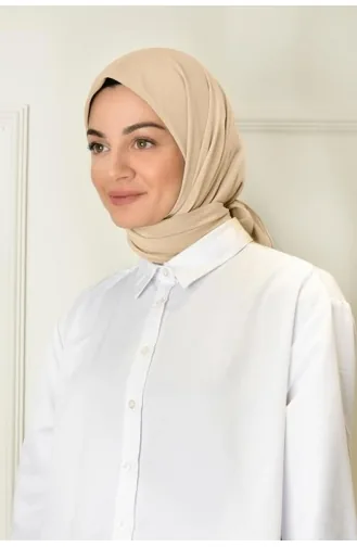 إيشارب كريب بلس سادة 000059-19 لون بيج رملي 000059-19