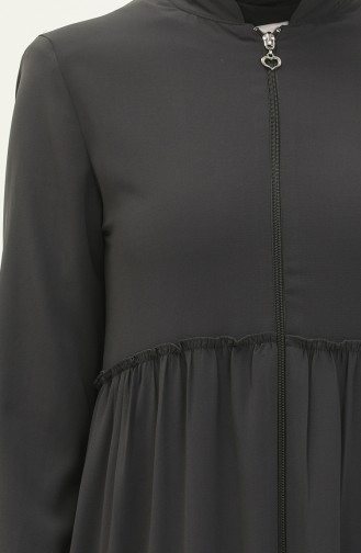 Abaya Plissée 5042-06 Gris 5042-06